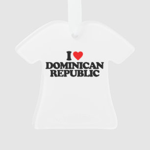 ORNAMENTO EU AMO A REPÚBLICA DOMINICANA