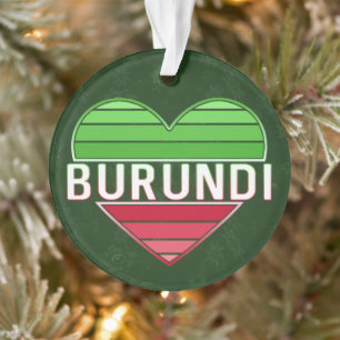 Ornamento Eu Amo Burundi, Coração Burundi