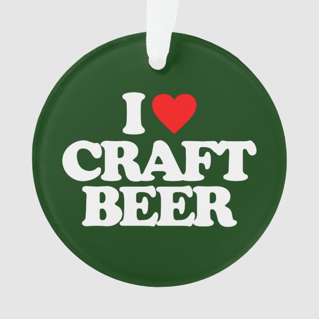 ORNAMENTO EU AMO CERVEJA DE ARTESANATO (Frente)