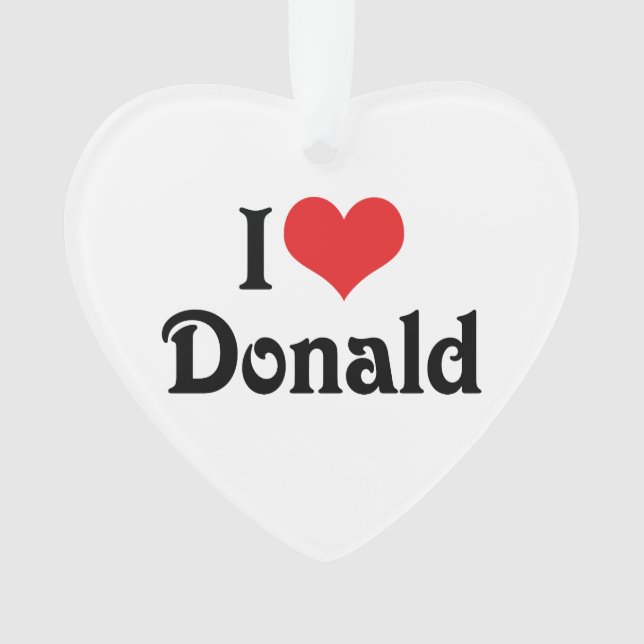 Ornamento Eu Amo Donald (Frente)
