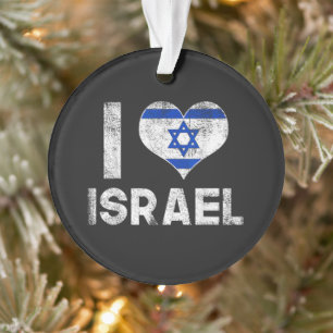 Ornamento Eu Amo Israel