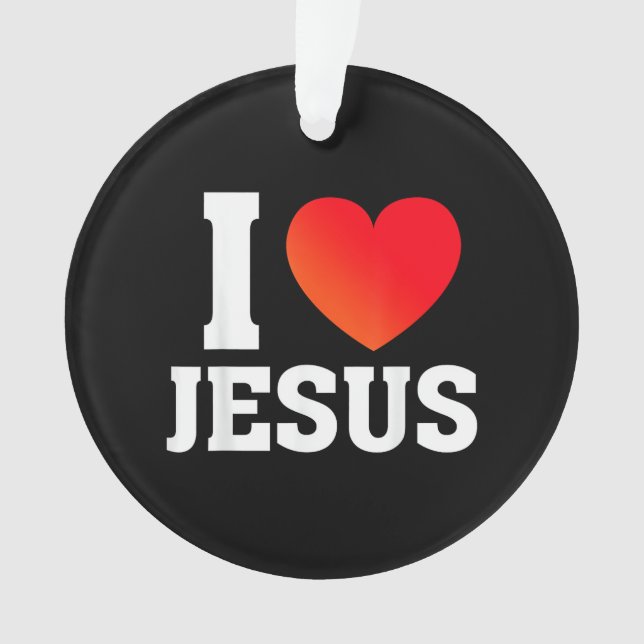 Ornamento Eu Amo Jesus (Frente)