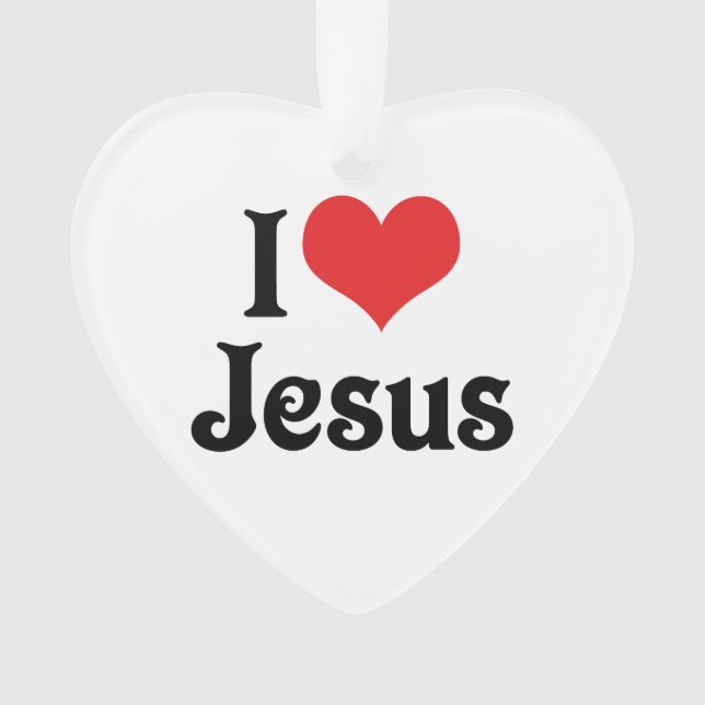 Ornamento Eu Amo Jesus (Frente)