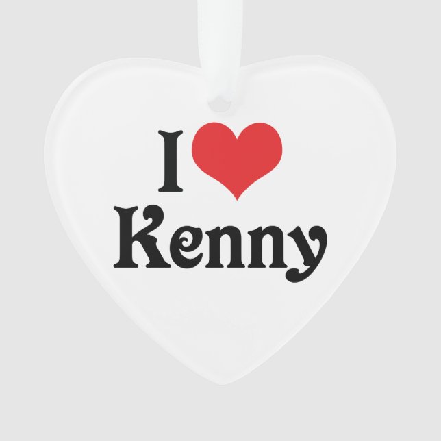 Ornamento Eu Amo Kenny (Frente)