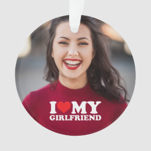 Ornamento Eu Amo Minha Foto Personalizada De Namorada