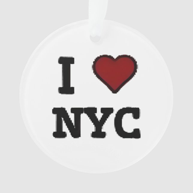 Ornamento Eu Amo NYC coração (Frente)