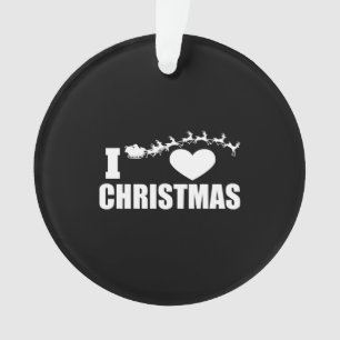 Ornamento Eu amo o Natal