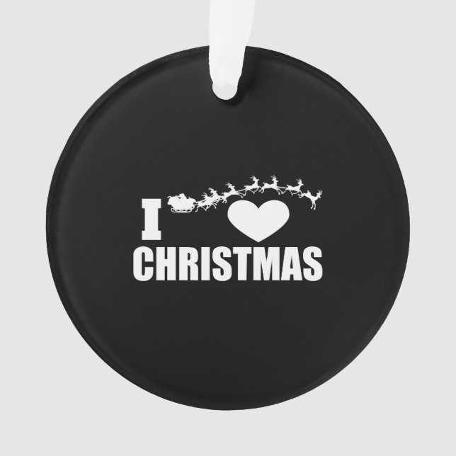 Ornamento Eu amo o Natal (Frente)