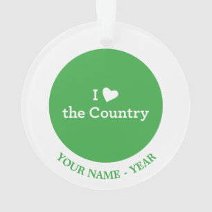 Ornamento Eu amo o país