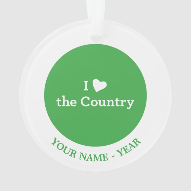 Ornamento Eu amo o país (Verso)