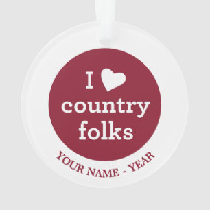 Ornamento Eu amo o país