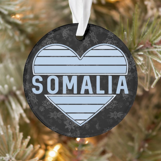 Ornamento Eu Amo Somália, Coração Somali (Árvore)