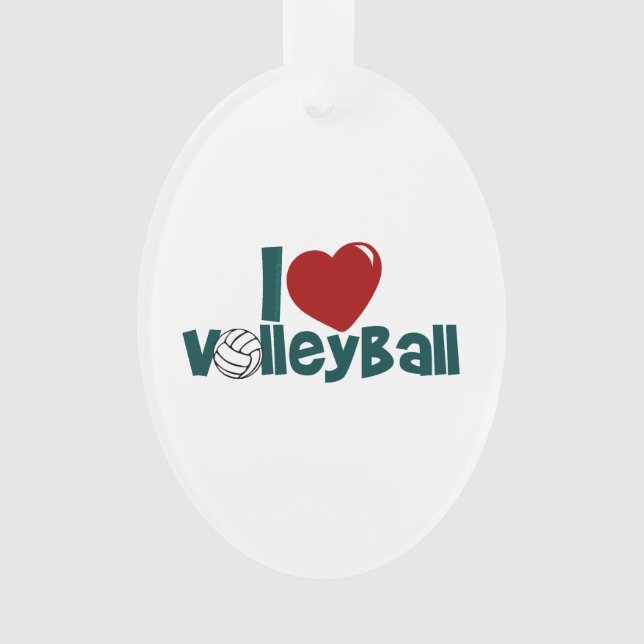 Ornamento Eu Amo Voleibol (Frente)
