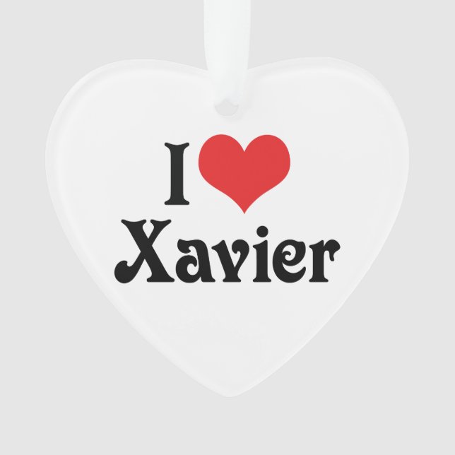 Ornamento Eu Amo Xavier (Frente)