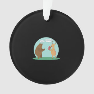 Ornamento Eu Com Minhas Mãos de Urso Oh Cervo Estilo Criativ