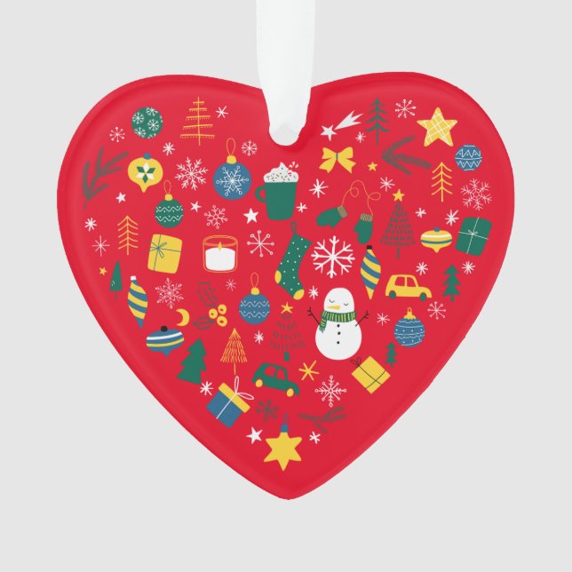 ORNAMENTO EU CORAÇÃO NATAL (Frente)