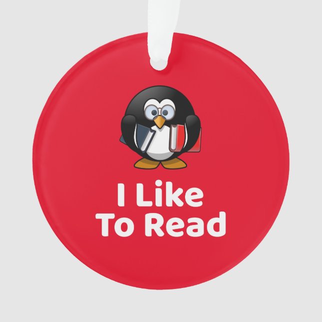 Ornamento Eu Gosto De Ler (Frente)