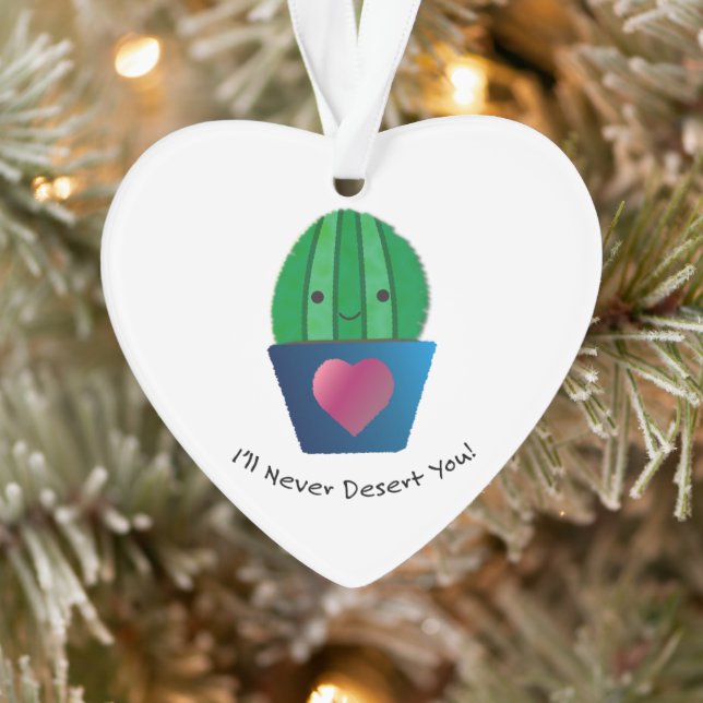 Ornamento Eu nunca vou te deserto Cactus (Árvore)