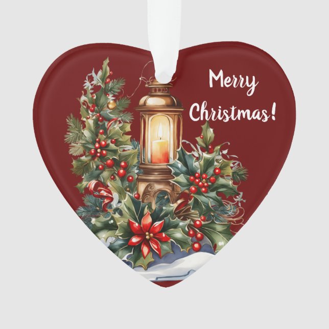 Ornamento Eu te amo no Natal (Frente)