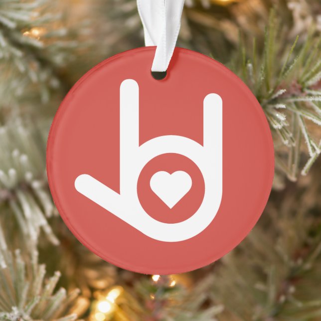 Ornamento Eu Te Amo, Vermelho (Árvore)