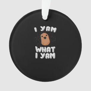 Ornamento Eu Yam O Que Eu Sou Engraçado Batata Torta Pun Açã