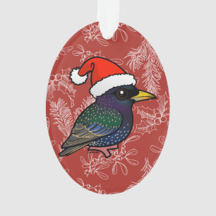 Ornamento Europeu Starling do papai noel