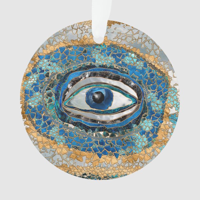 Ornamento Evil Eye Amulet Geodes and Crystals (Frente)