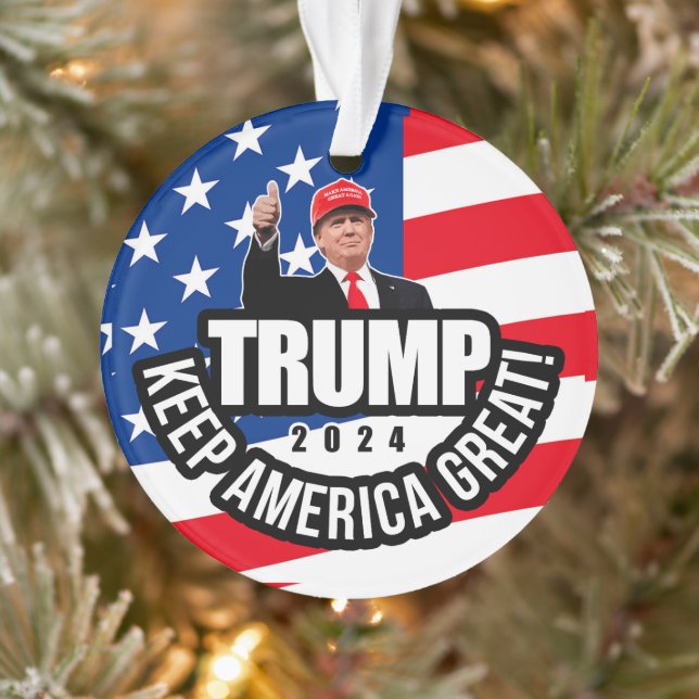 Ornamento Excelente Trump 2024 Keep America (Árvore)