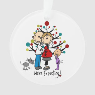 Ornamento expectante do acrílico da menina da