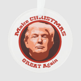 Ornamento Faça Excelente de Natal novamente Trump
