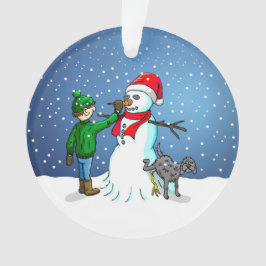 Ornamento Faça um boneco de neve para o Natal