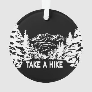 Ornamento Faça uma citação de Hike, paisagem monocromática d
