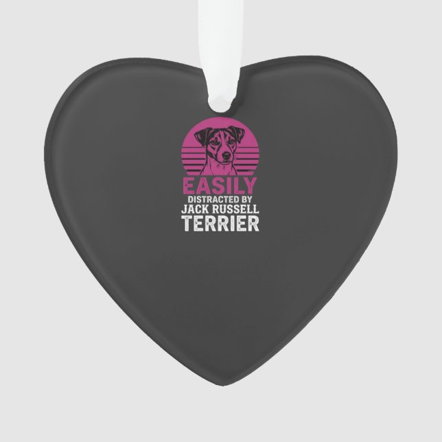 Ornamento Facilmente Distraído Por Jack Russell Terrier (Frente)
