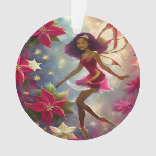 Ornamento Fada de Natal Coleção Plum Tint Cabelo Natural