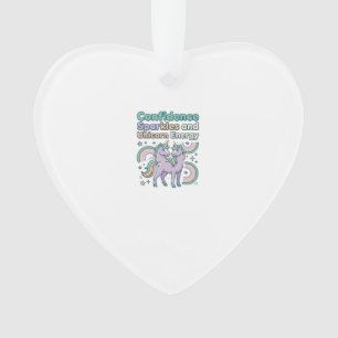 Ornamento Faíscas de Confiança de Unicórnio e Camiseta de En