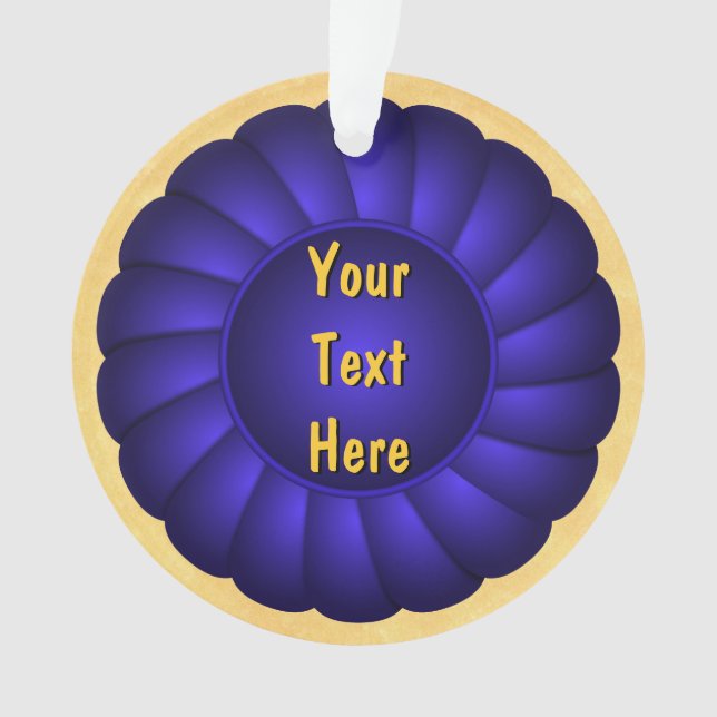 Ornamento Faixa Azul para Personalizar (Frente)