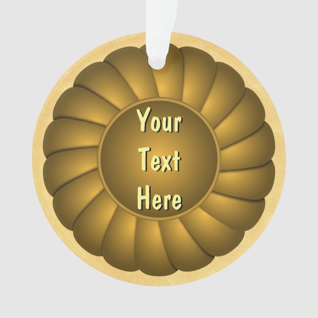 Ornamento Faixa de Opções Amarela a Personalizar (Frente)