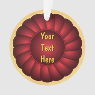 Ornamento Faixa de Opções Vermelha para Personalizar