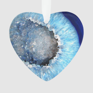 Ornamento Falln Geode de cristal azul