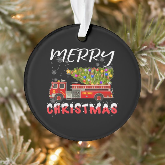 Ornamento Família de Natal Bombeiros da Árvore de Bombeiros  (Árvore)