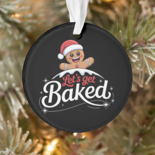 Ornamento Família do Homem de Biscoito de Natal Vamos Ficar