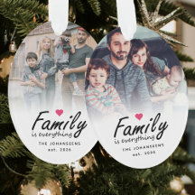 Família é Tudo Moderno Personalizado 2 Fotos