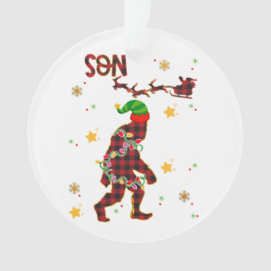 Ornamento Família Filho do Pé Grande Sasquatch Natal 
