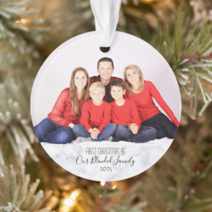 Ornamento Família incorporada 1º Natal Personalizar Ano Fo