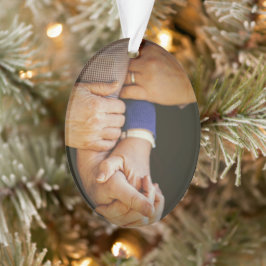 Ornamento Família Segurando Mãos Foto Natal