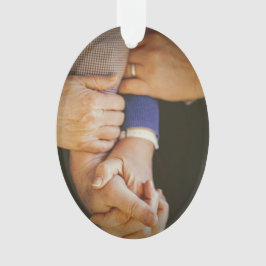 Ornamento Família Segurando Mãos Foto Natal