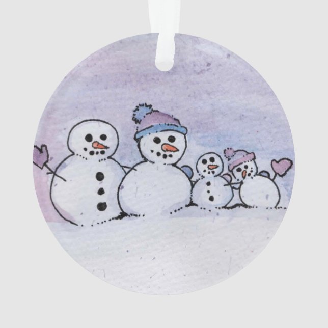 Ornamento Família Snowman (Verso)