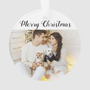 Ornamento Familiar Personalizado Casal Foto Férias Natal