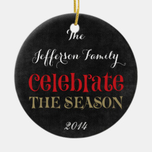 Ornamento Familiar Personalizado de Celebração de 