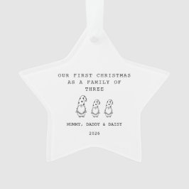 Ornamento Family Of 3 Christmas Gonk Star Ornament